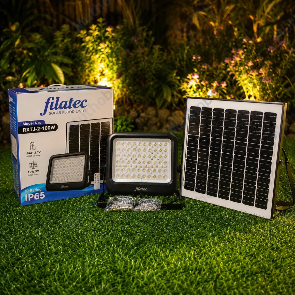 other Filatec QW03-T-20W Solar LED Garden Pillar Light IP54 Waterproof Wall Mount Outdoor Lamp
