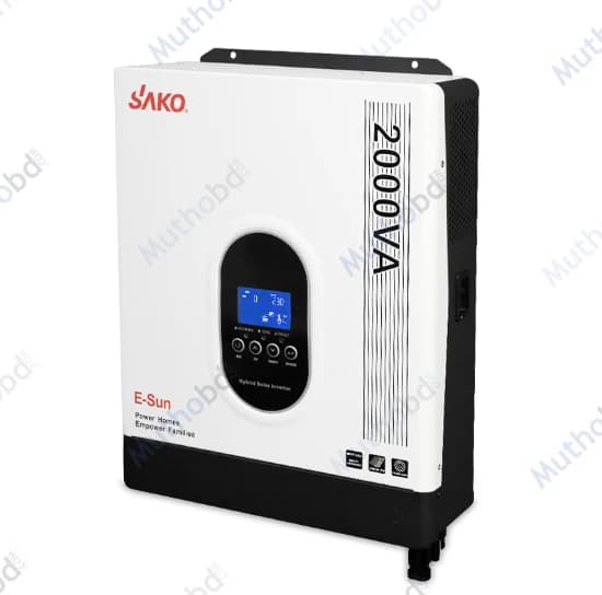 sako SAKO E-SUN 2KVA 12V Off-Grid Hybrid Inverter – Pure Sine Wave Solar Inverter with 80A MPPT