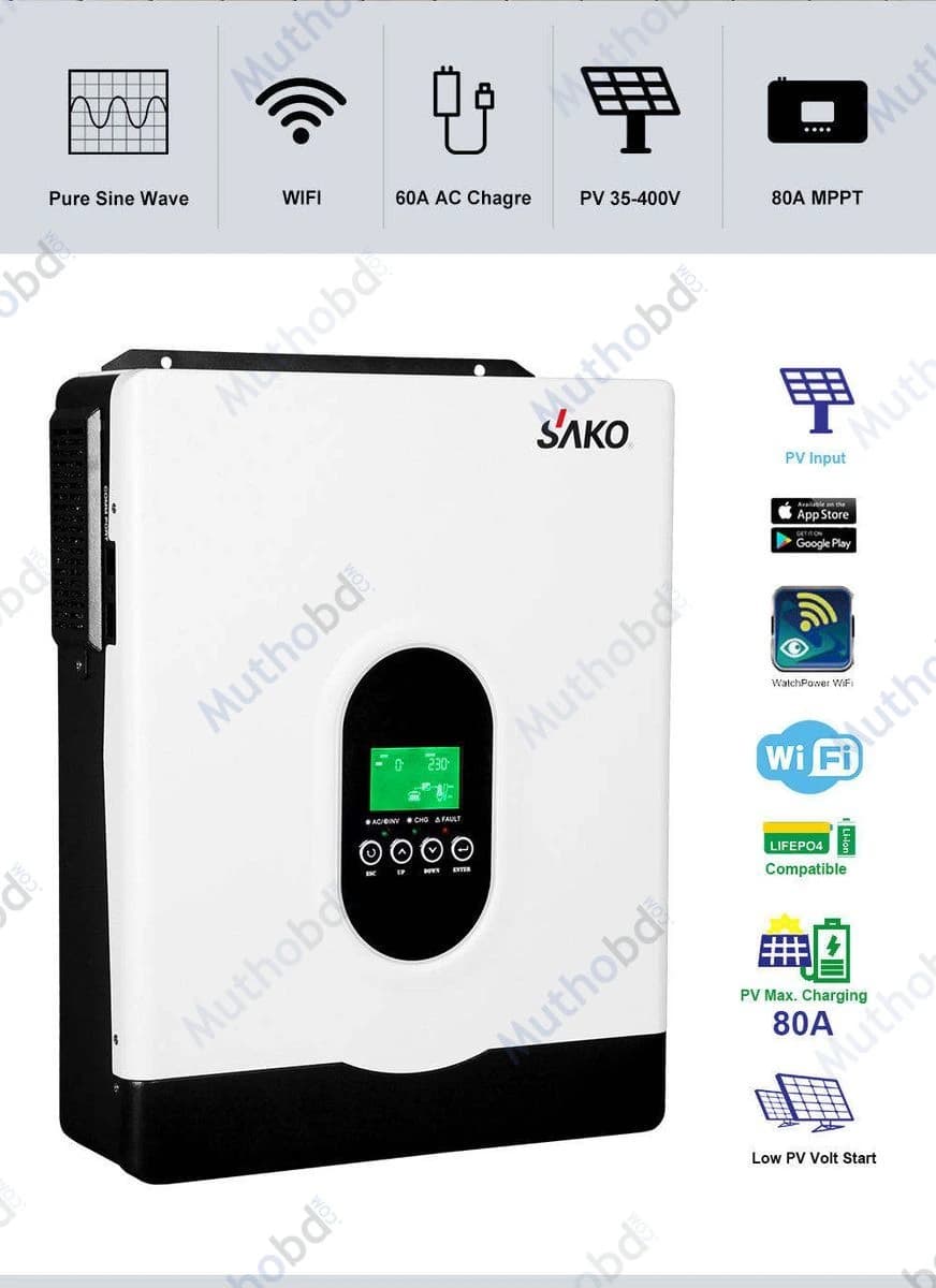 sako SAKO E-SUN 3KVA 24V Off Grid Hybrid Inverter