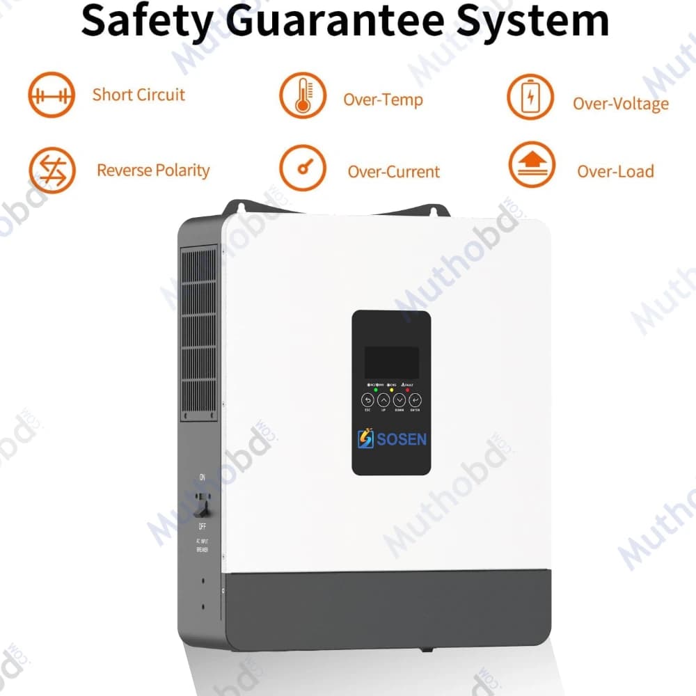 other SOSEN 5.5KW 48V Solar Off-Grid Hybrid Inverter – Pure Sine Wave MPPT Solar Inverter