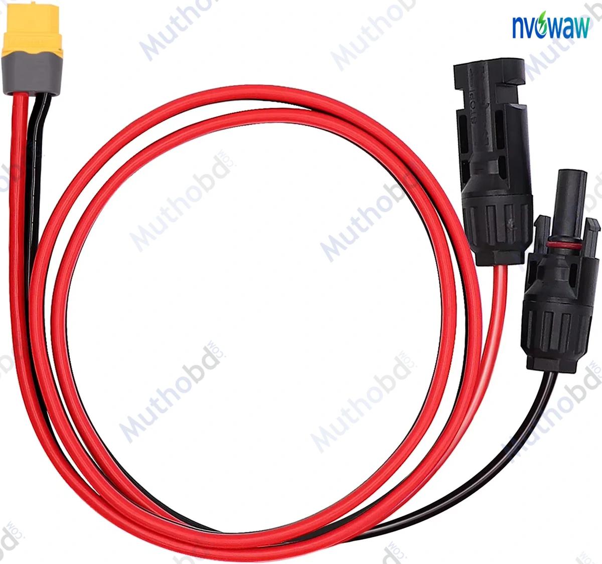 XT60i to MC4 – 12AWG Heavy-Duty Power Cable | Pure Copper Solar Connector Cable