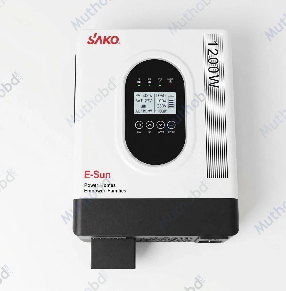sako SAKO E-SUN 1.2KVA 12V Off-Grid Hybrid Inverter – Pure Sine Wave Solar Inverter